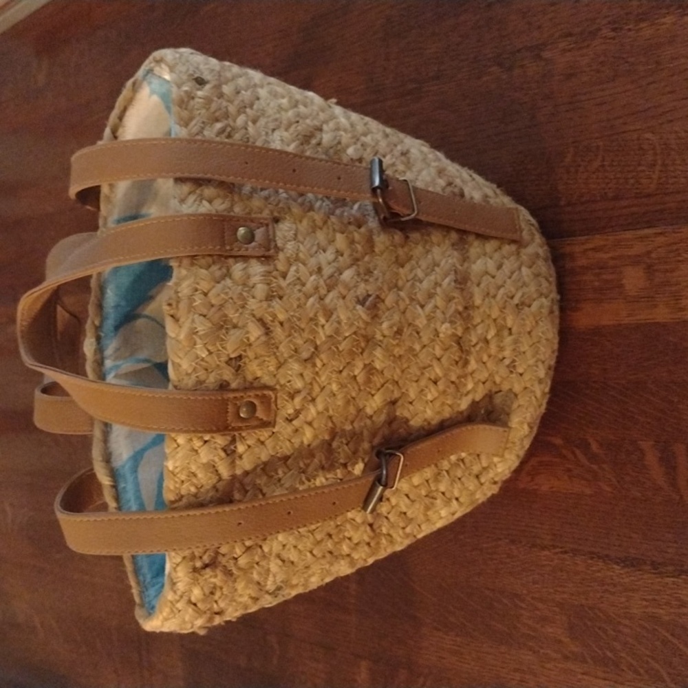New! XIX PALMS The ShoreBreak Jute Insulated Backpack Handbag  (b250)
